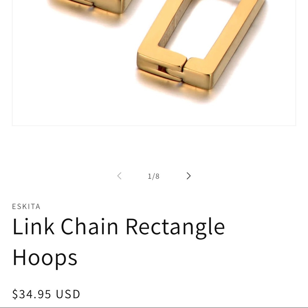 Rectangular earrings - Picture 3 of 4